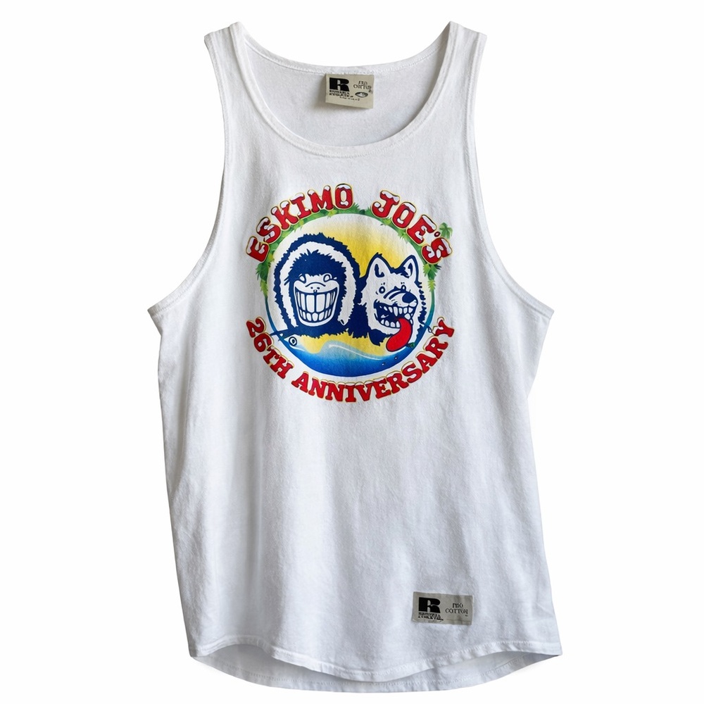Eskimo Joe's Vintage 2001 Y2K Men's Tank Top Size Large Beach Surfing Tropical
